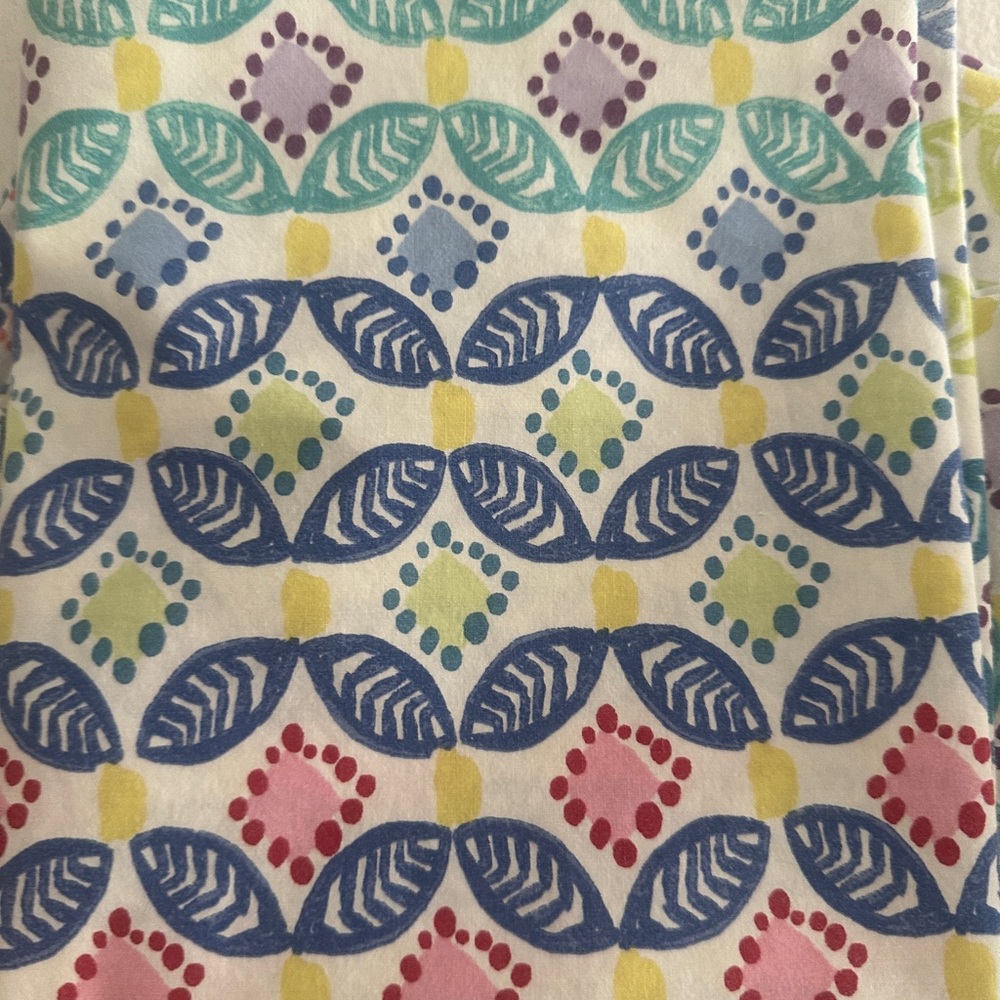 Colorful Geometric Patterned Fabric